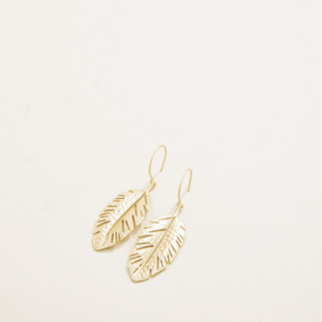 Spartina Calathea Leaf Earrings