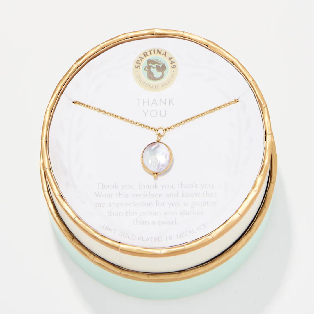 Spartina Sea La Vie Thank You Pearl Necklace