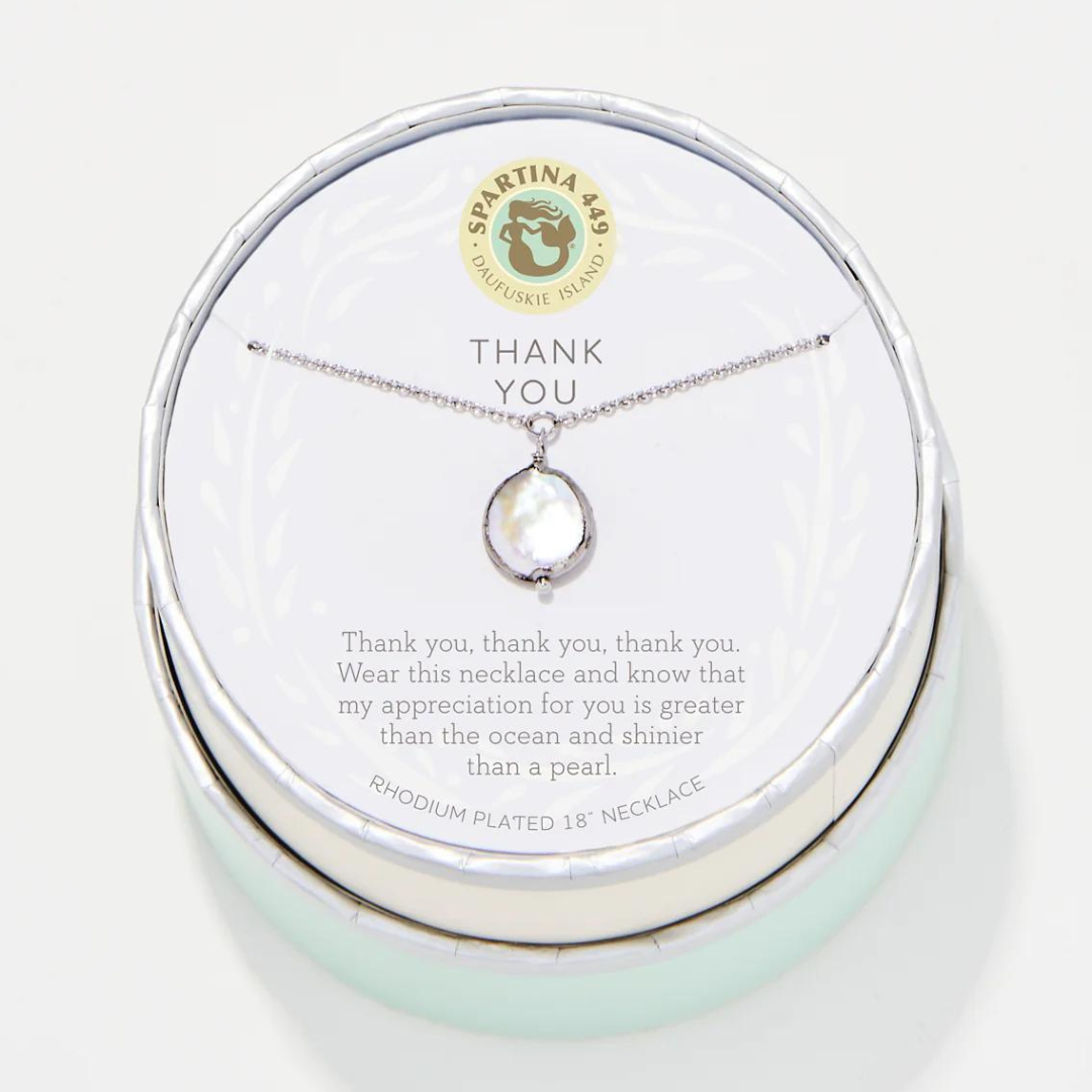 Spartina Sea La Vie Thank You Pearl Necklace