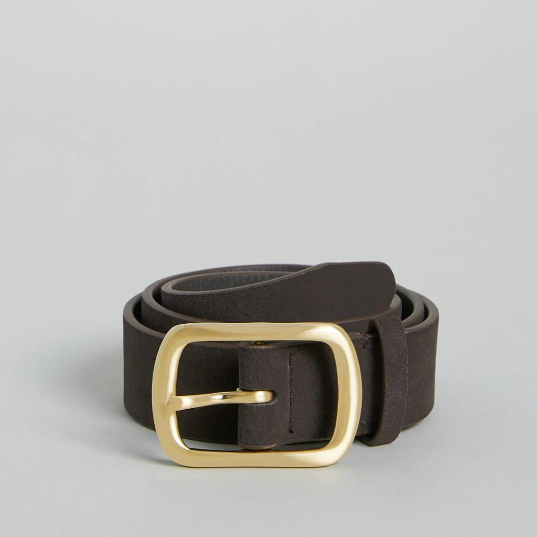 Spartina Suede Belt Deep Umber- Small - The Cottage