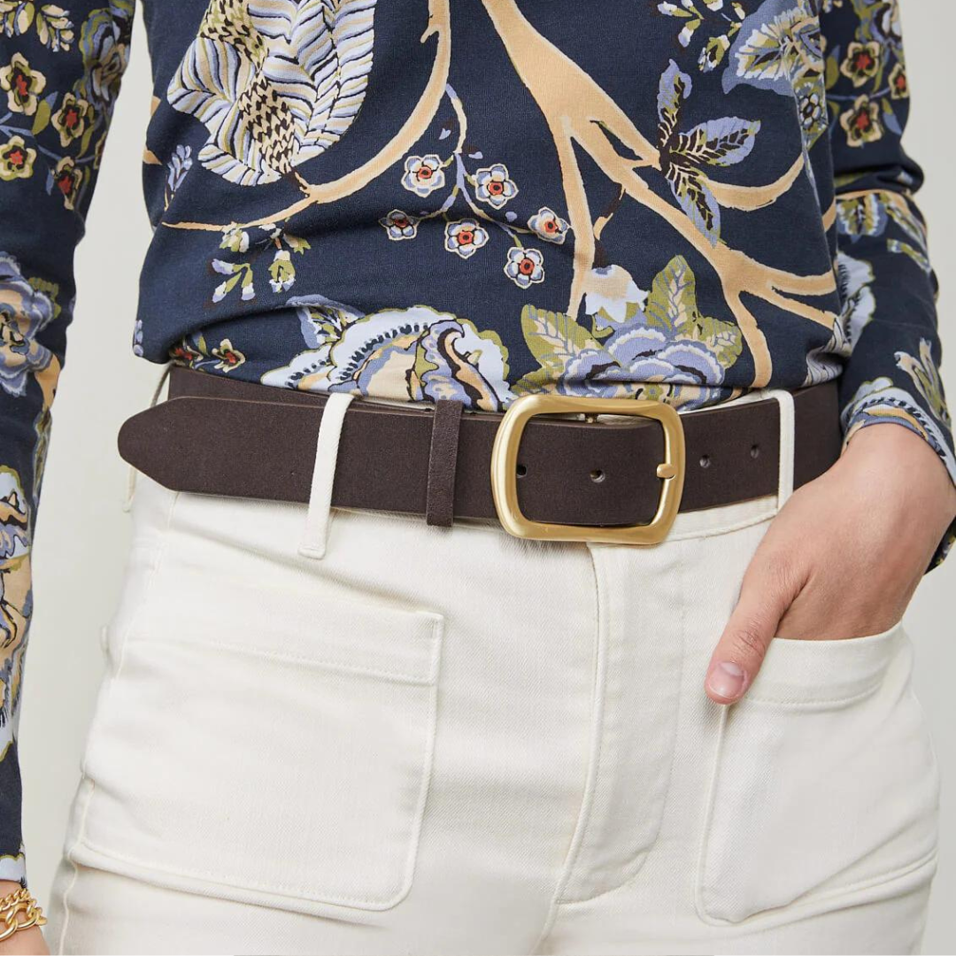 Spartina Suede Belt Deep Umber- Large - The Cottage