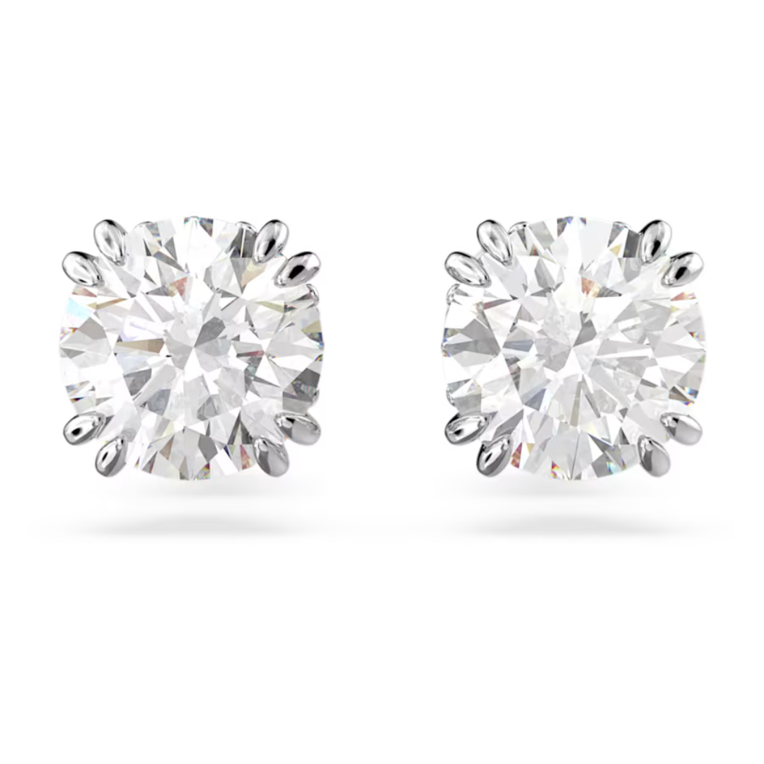 Swarovski Constella Round Studs: Silver