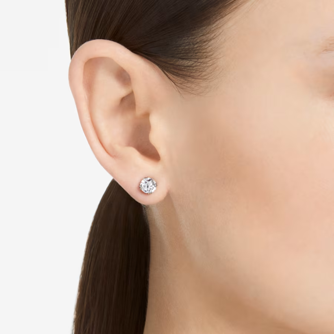 Swarovski Constella Round Studs: Silver