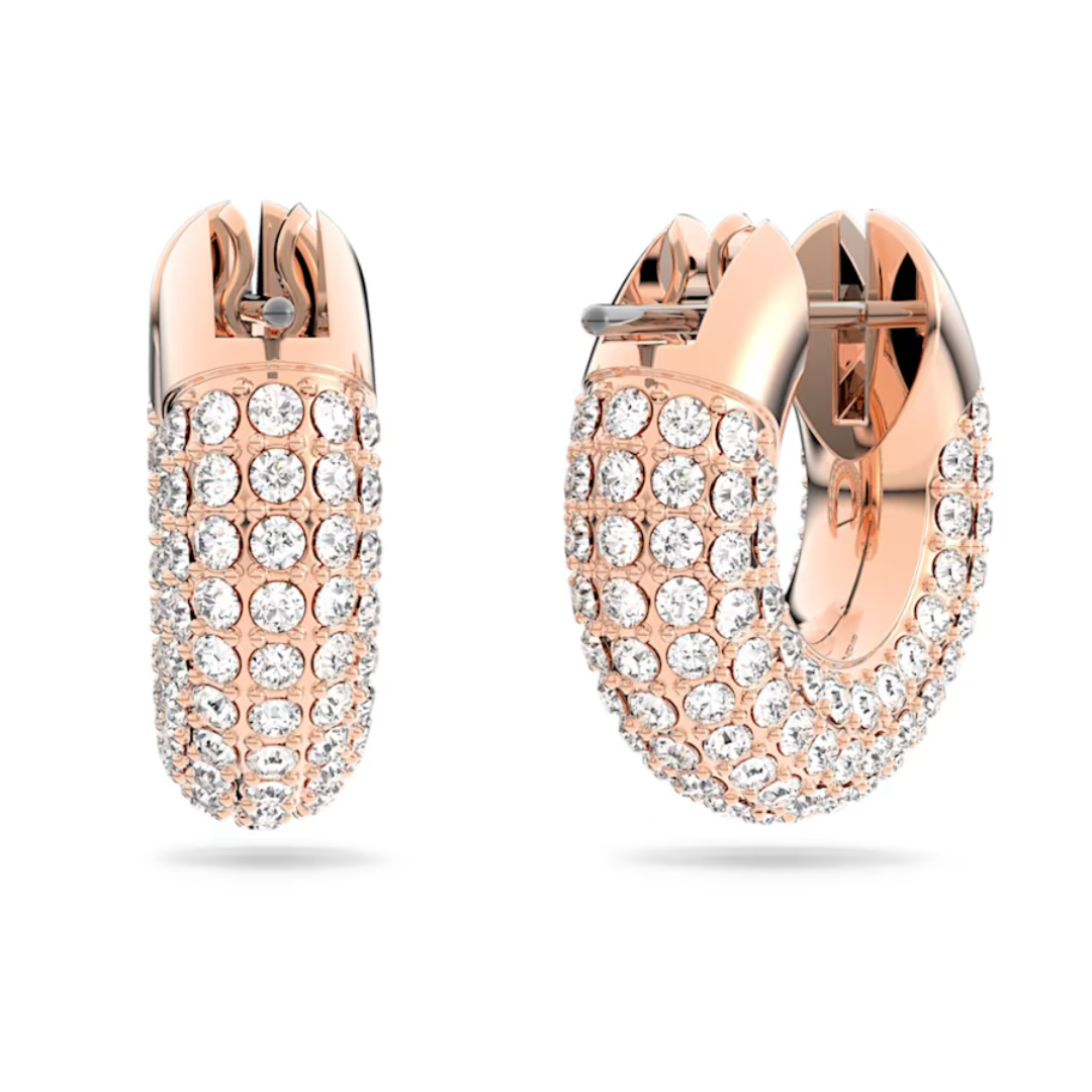 Swarovski Dextera Crystal Hoop Earrings - Rose Gold