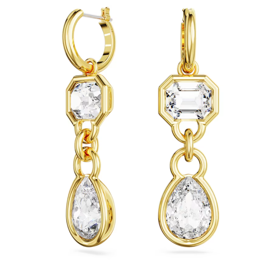 Swarovski Dextera Drop Earrings: Gold