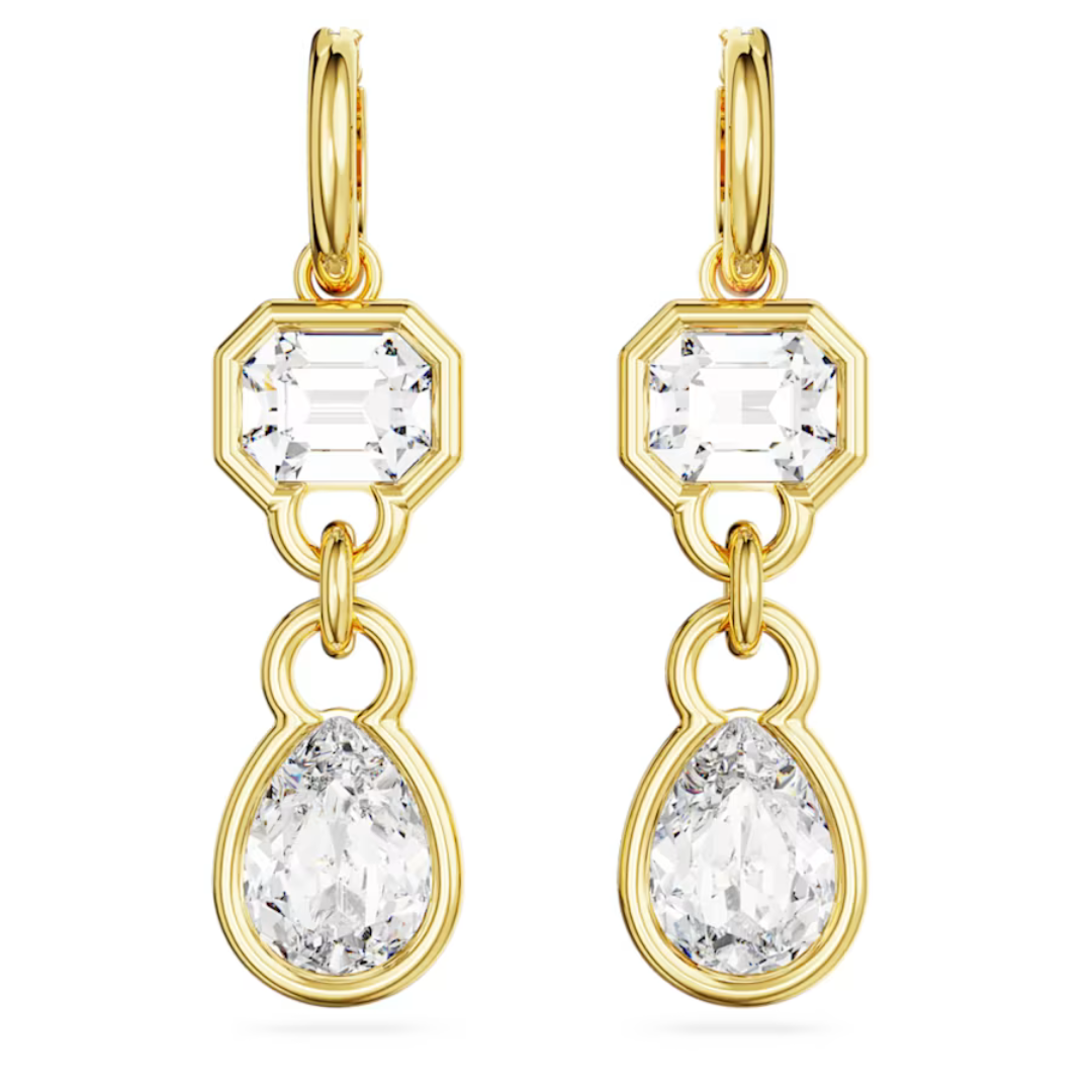 Swarovski Dextera Drop Earrings: Gold