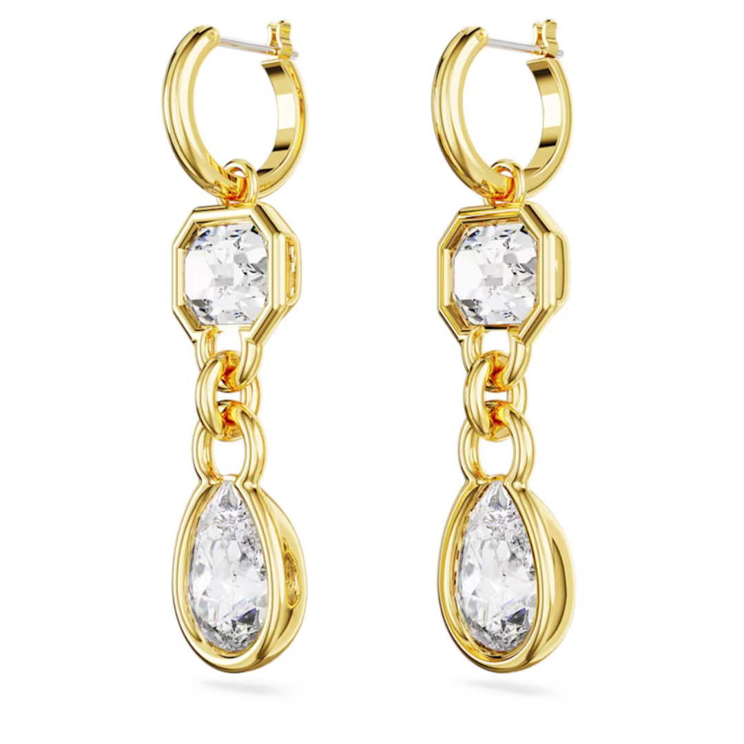 Swarovski Dextera Drop Earrings: Gold