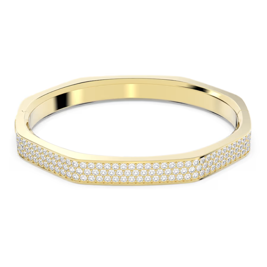 Swarovski Dextera Octagon Bangle, Medium: Gold - The Cottage