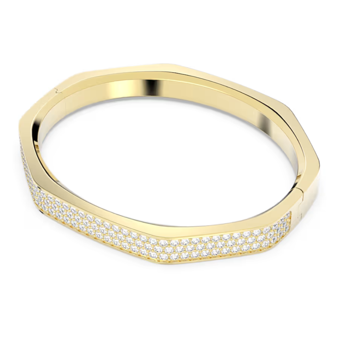 Swarovski Dextera Octagon Bangle, Medium: Gold - The Cottage