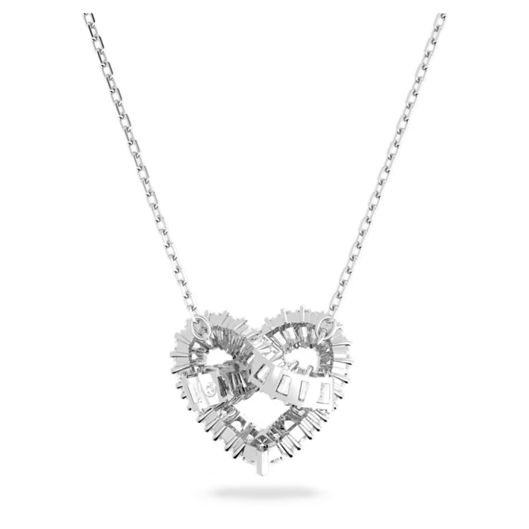 Swarovski Matrix Heart Pendant - Rhodium