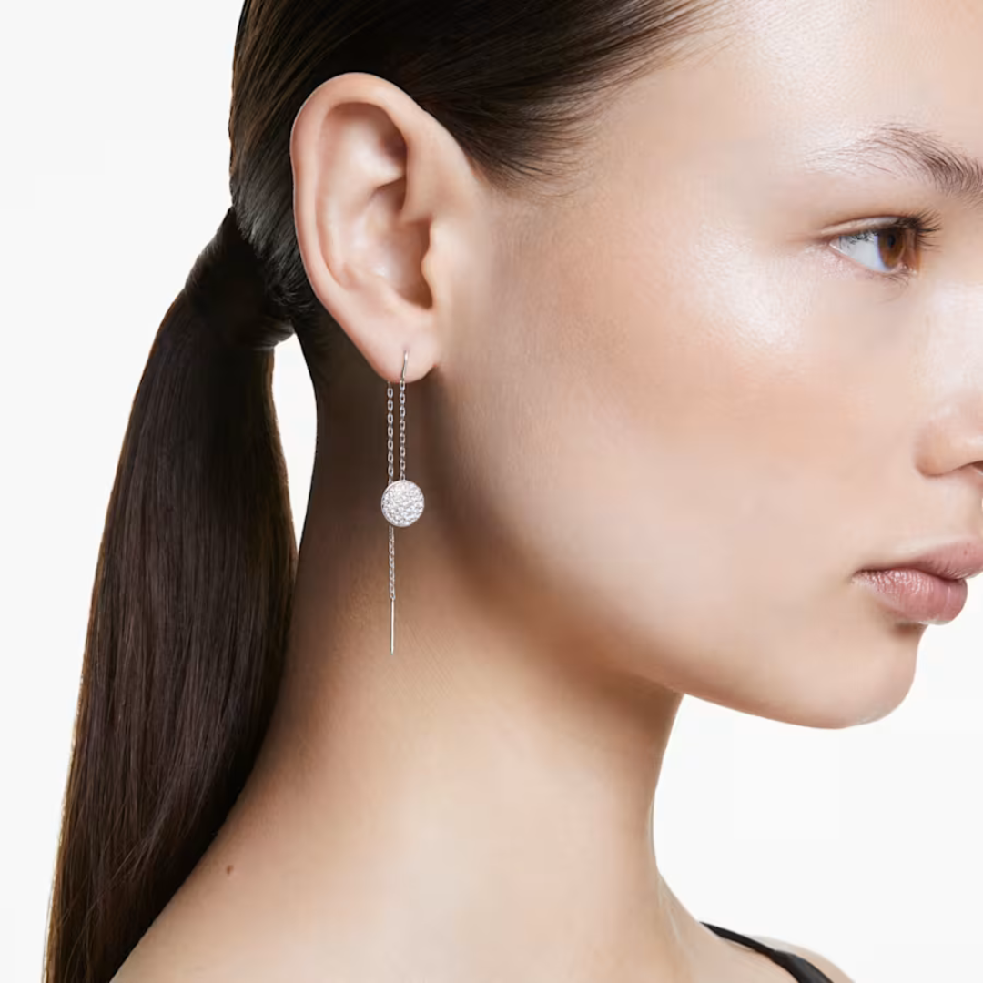 Swarovski Meteora Drop Earrings, Silver