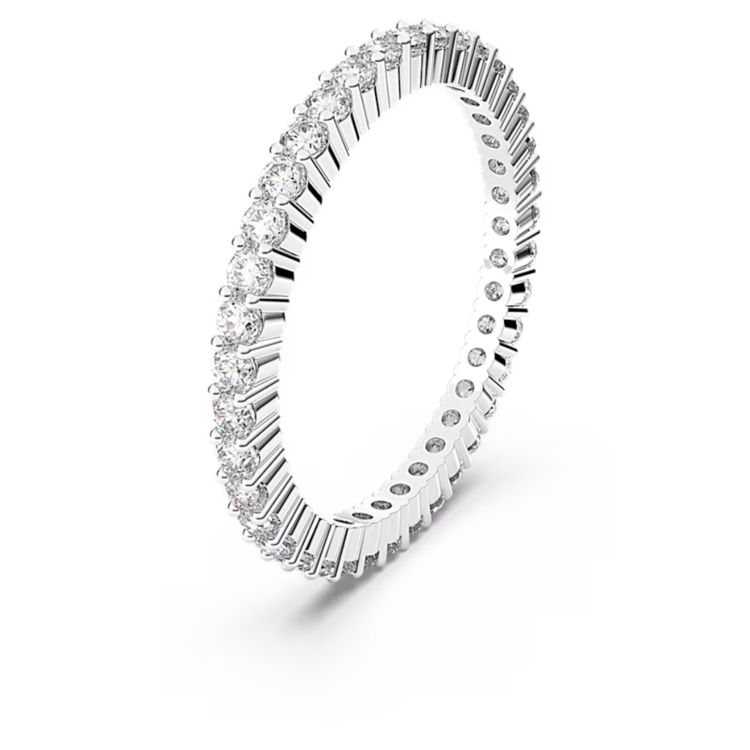 Swarovski Vittore Round Ring - Silver & Crystal