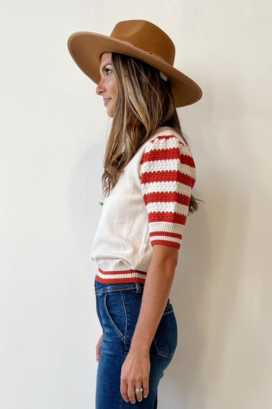 THML Short Sleeve Knit Top