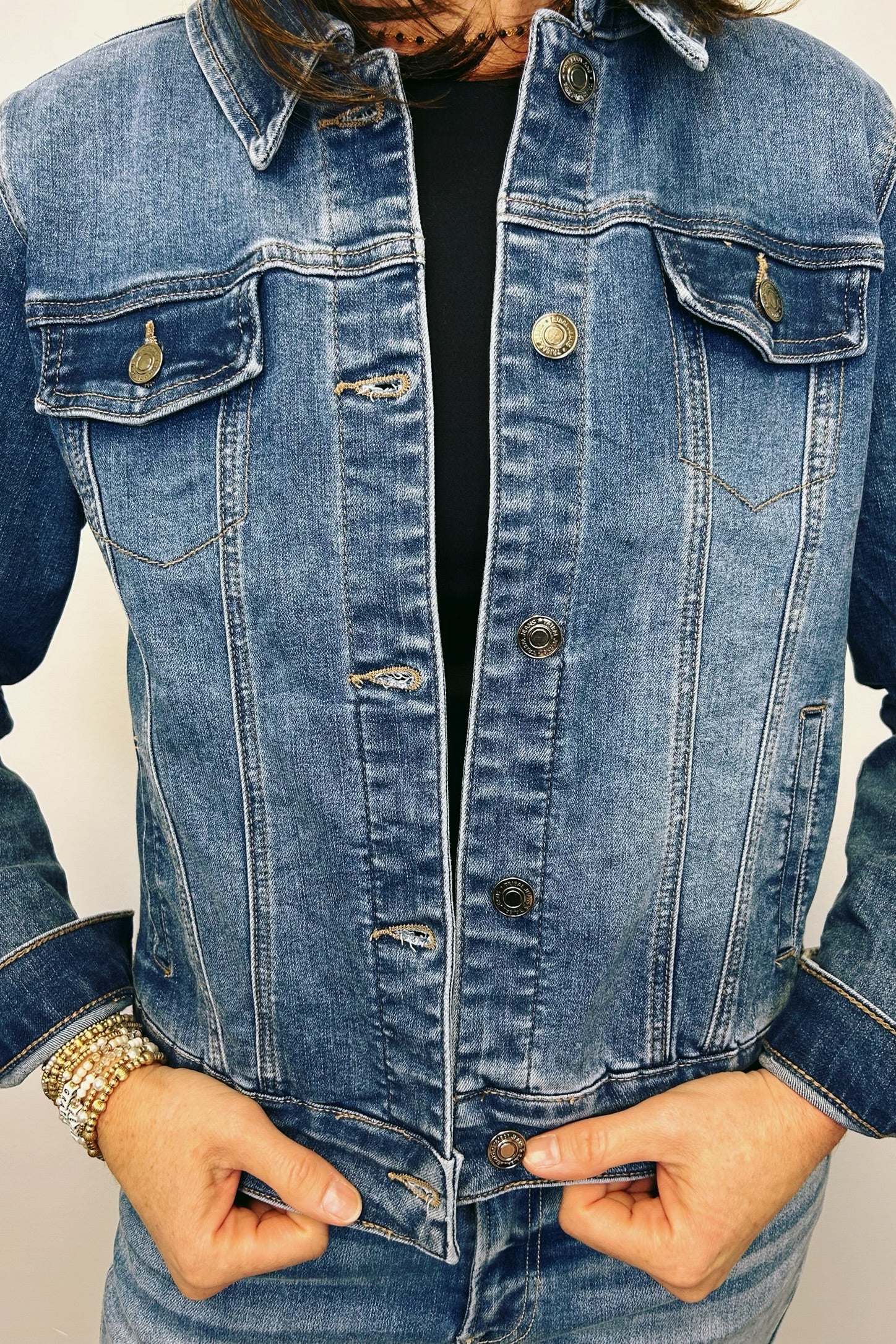 Tribal Eco Friendly Classic Denim Jacket - Dark Vintage