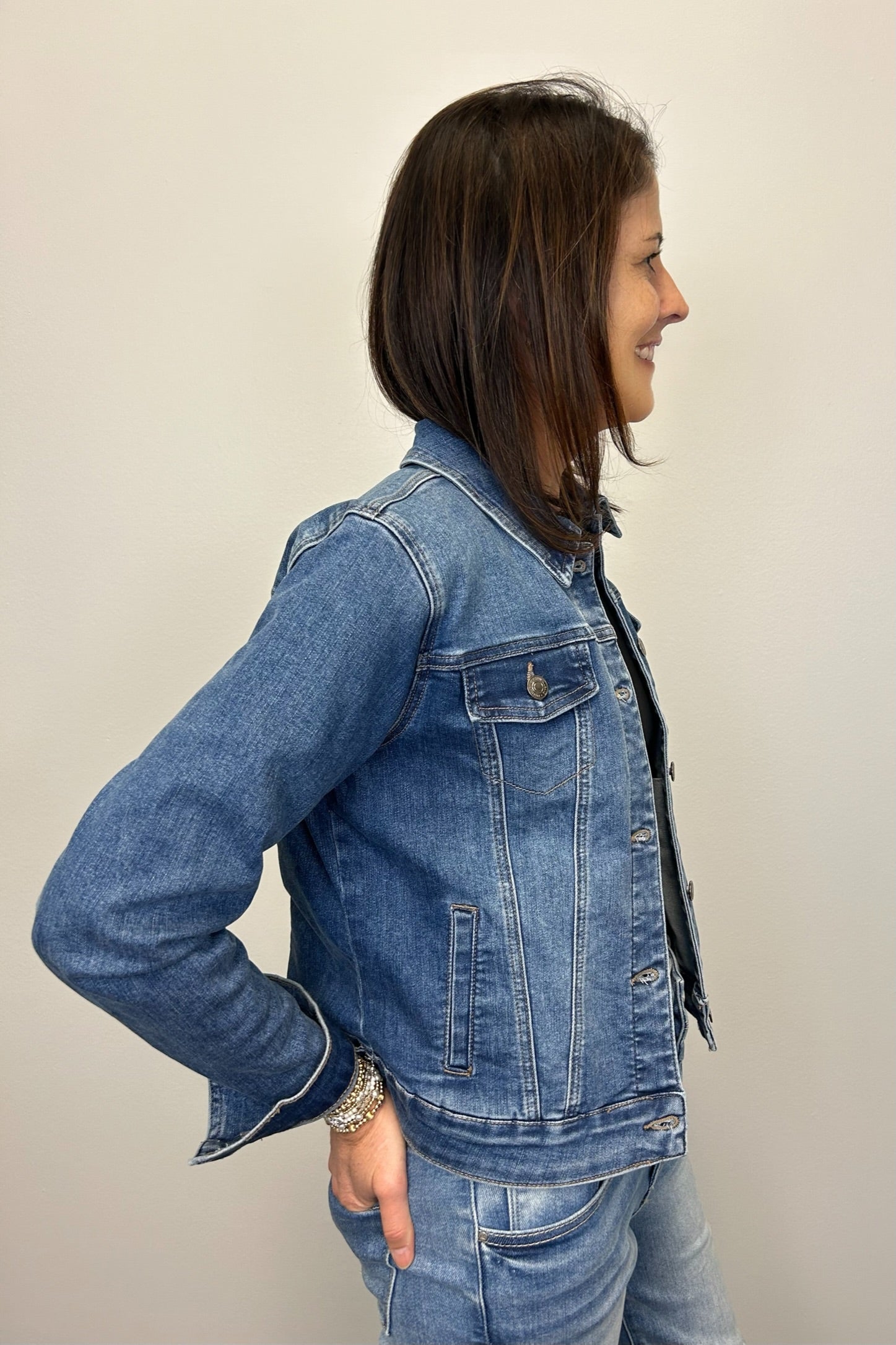 Tribal Eco Friendly Classic Denim Jacket - Dark Vintage