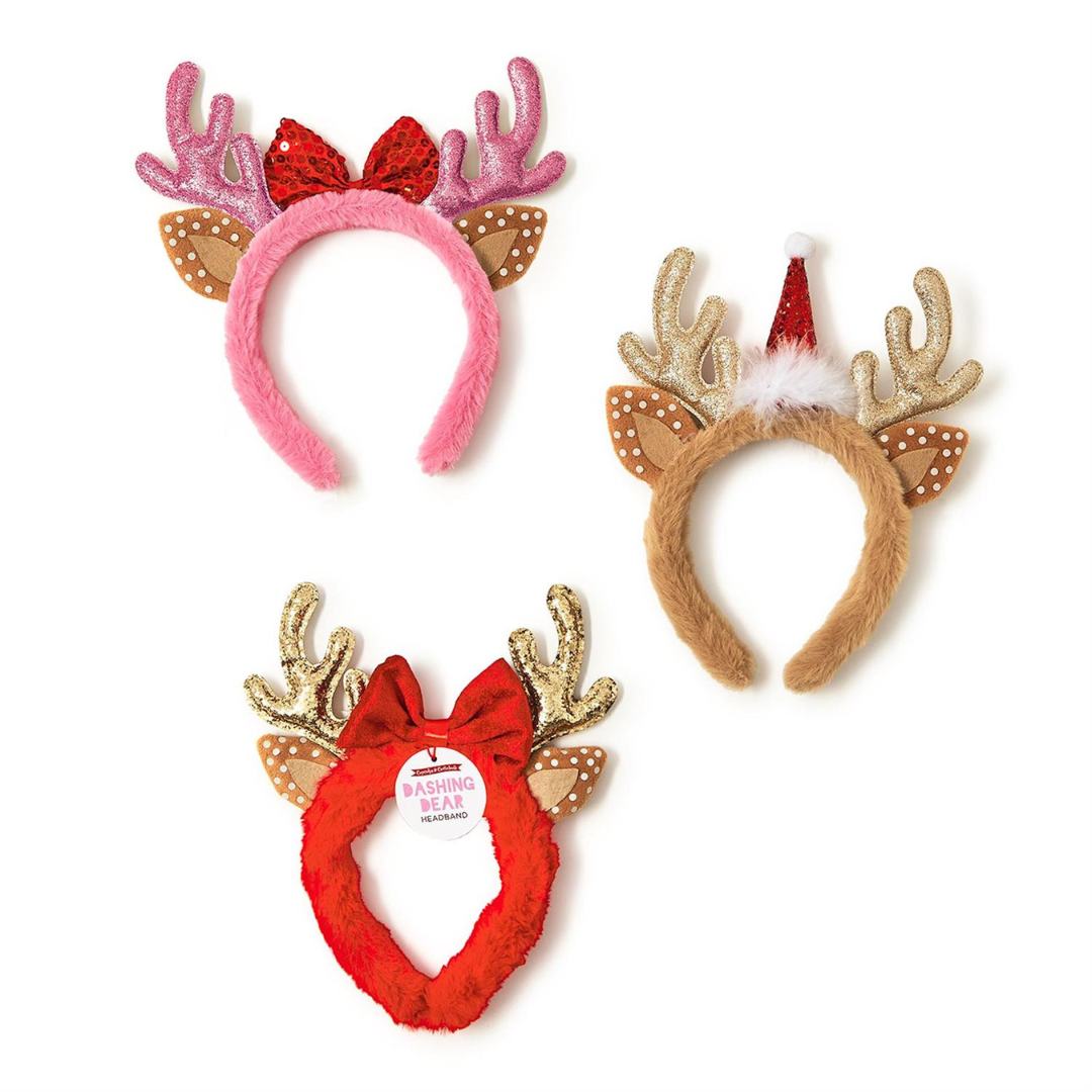 Two's Company Hand-Crafted Holiday Antlers Headband - The Cottage