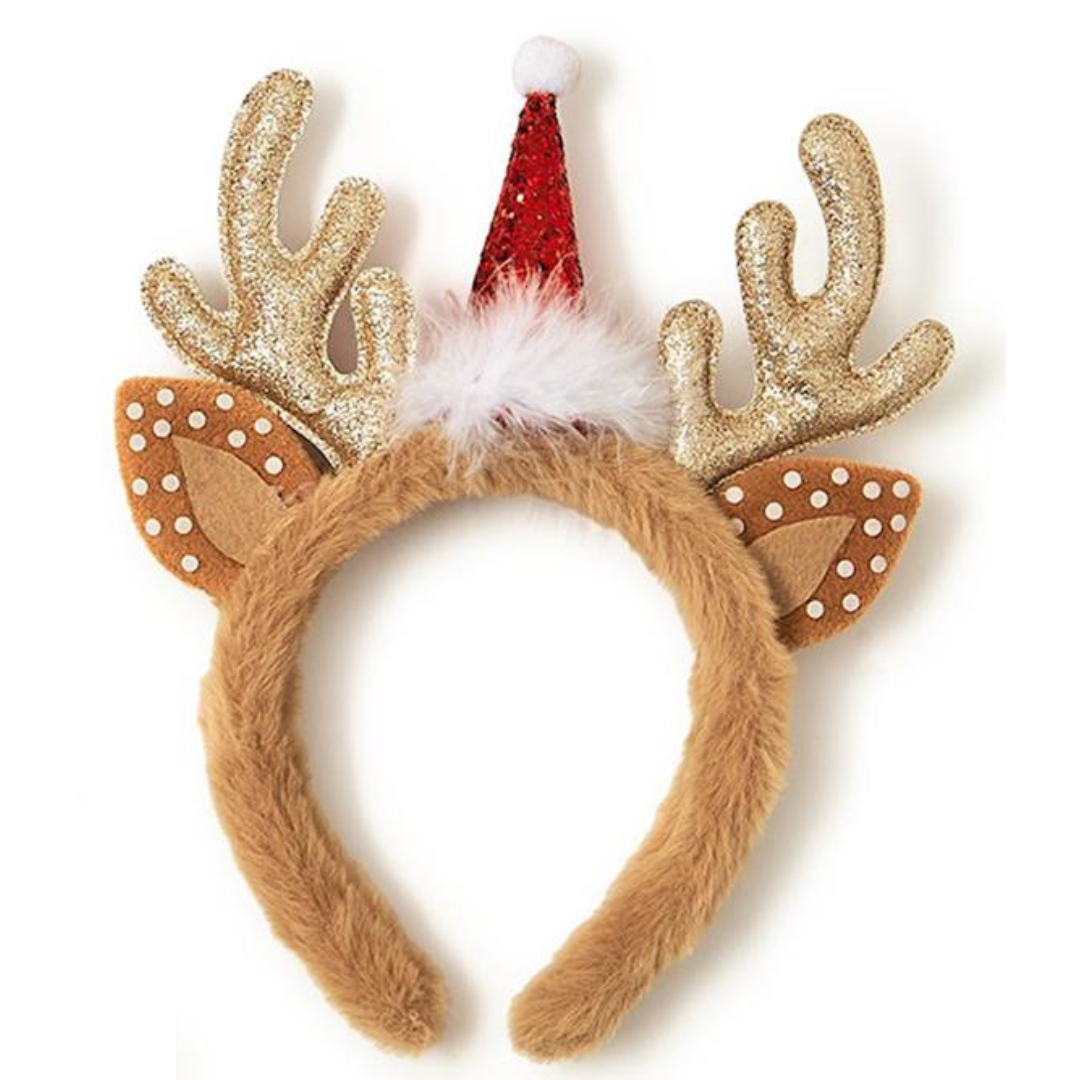 Two's Company Hand-Crafted Holiday Antlers Headband - The Cottage