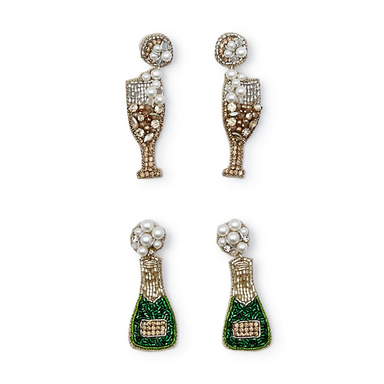 Two's Company Hand Beaded Bubbly Earrings - The Cottage