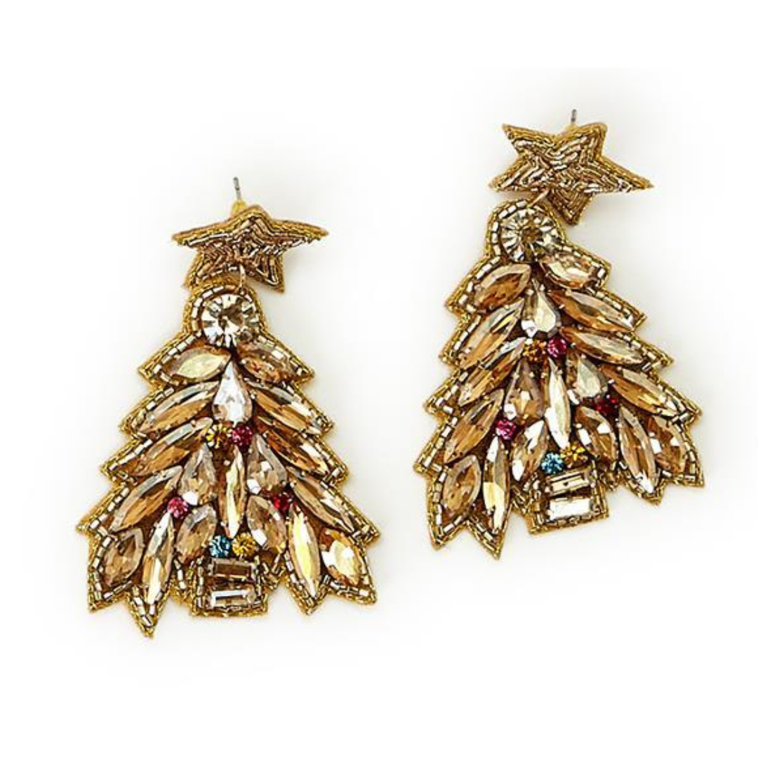 Two's Company Holiday Themed Statement Earrings - The Cottage