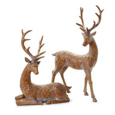 Two's Company Resin Stylized Deer - The Cottage