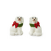 Two's Company Staffordshire Dog w/ Wreath Salt & Pepper Shakers - The Cottage