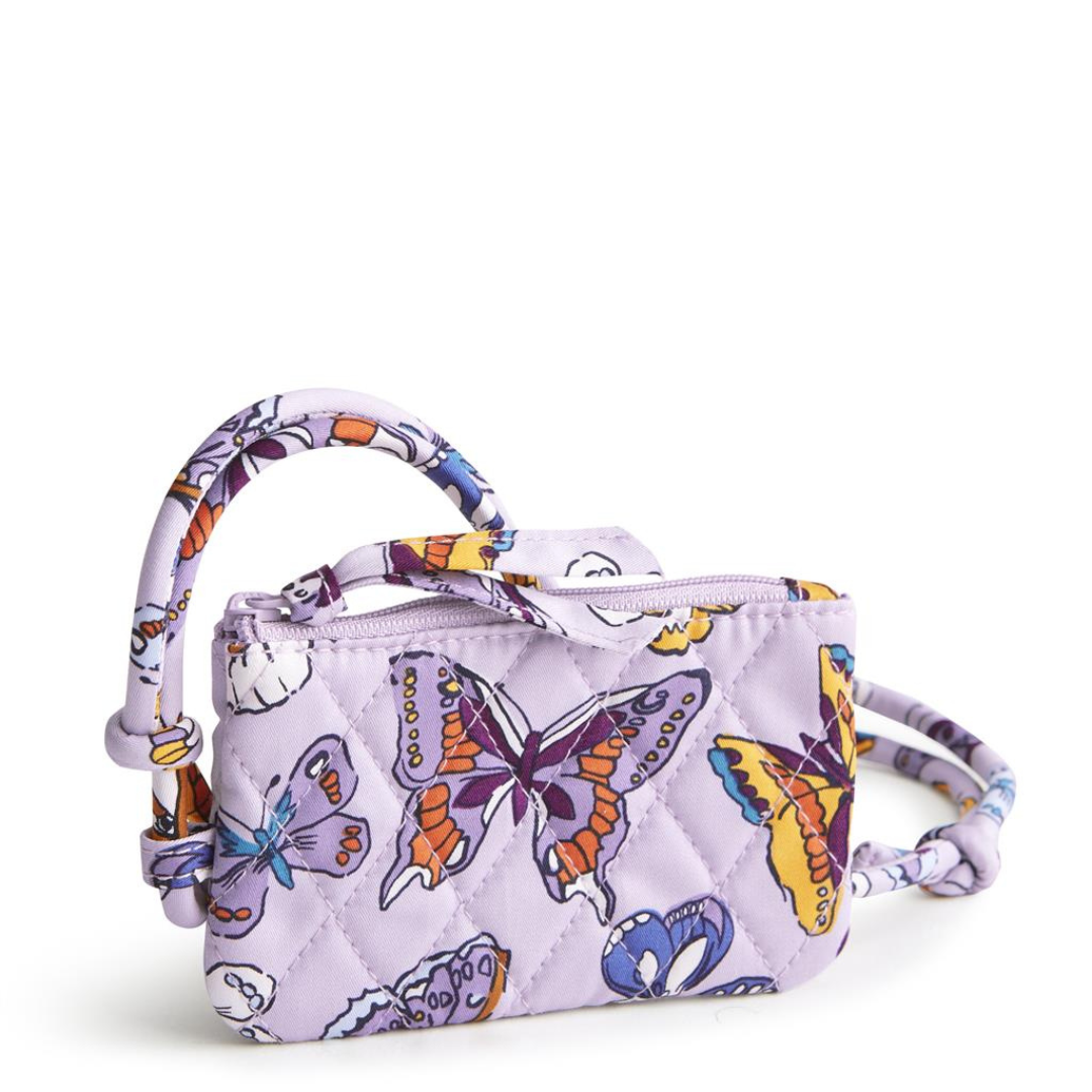 Vera Bradley Zip Card Pouch Lanyard- Wing in Flight