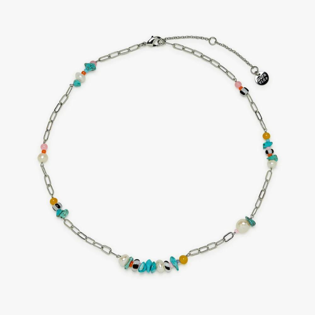 Pura Vida Sweet Melody Chain & Bead Choker - Silver - The Cottage