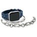 Brighton Sutton Braided Leather Apple Watch Band - Navy - The Cottage