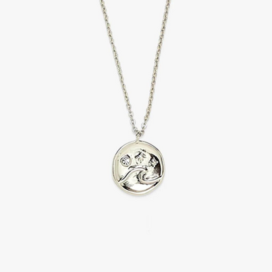 Pura Vida Crystal Wave Coin Necklace - The Cottage