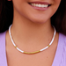 Pura Vida Gold & White Pisa Bead Choker - The Cottage