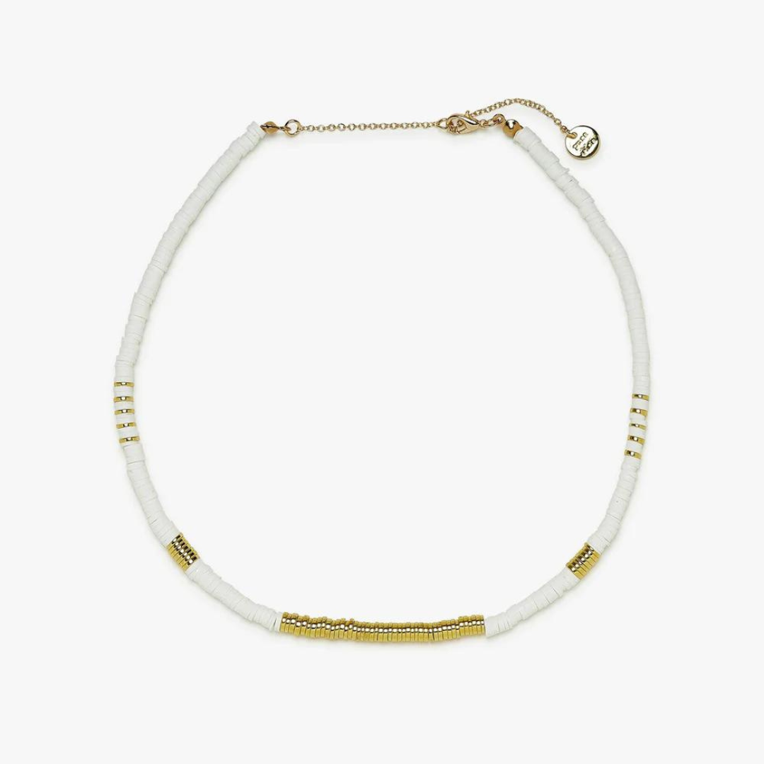 Pura Vida Gold & White Pisa Bead Choker - The Cottage