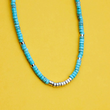 Pura Vida Turquoise Bead Choker - Silver - The Cottage