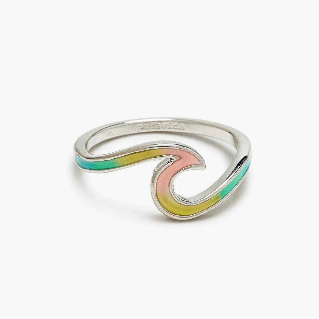 Pura Vida Tie Dye Wave Ring - Silver - The Cottage