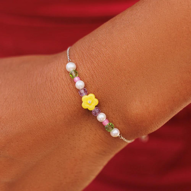 Pura Vida Resin Flower & Mix Slider Bracelet - The Cottage