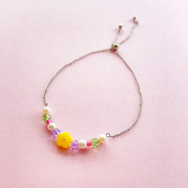 Pura Vida Resin Flower & Mix Slider Bracelet - The Cottage