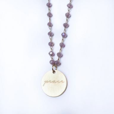 Vintage Sparrow Lilac Serenity Stone Necklace - Peace - The Cottage