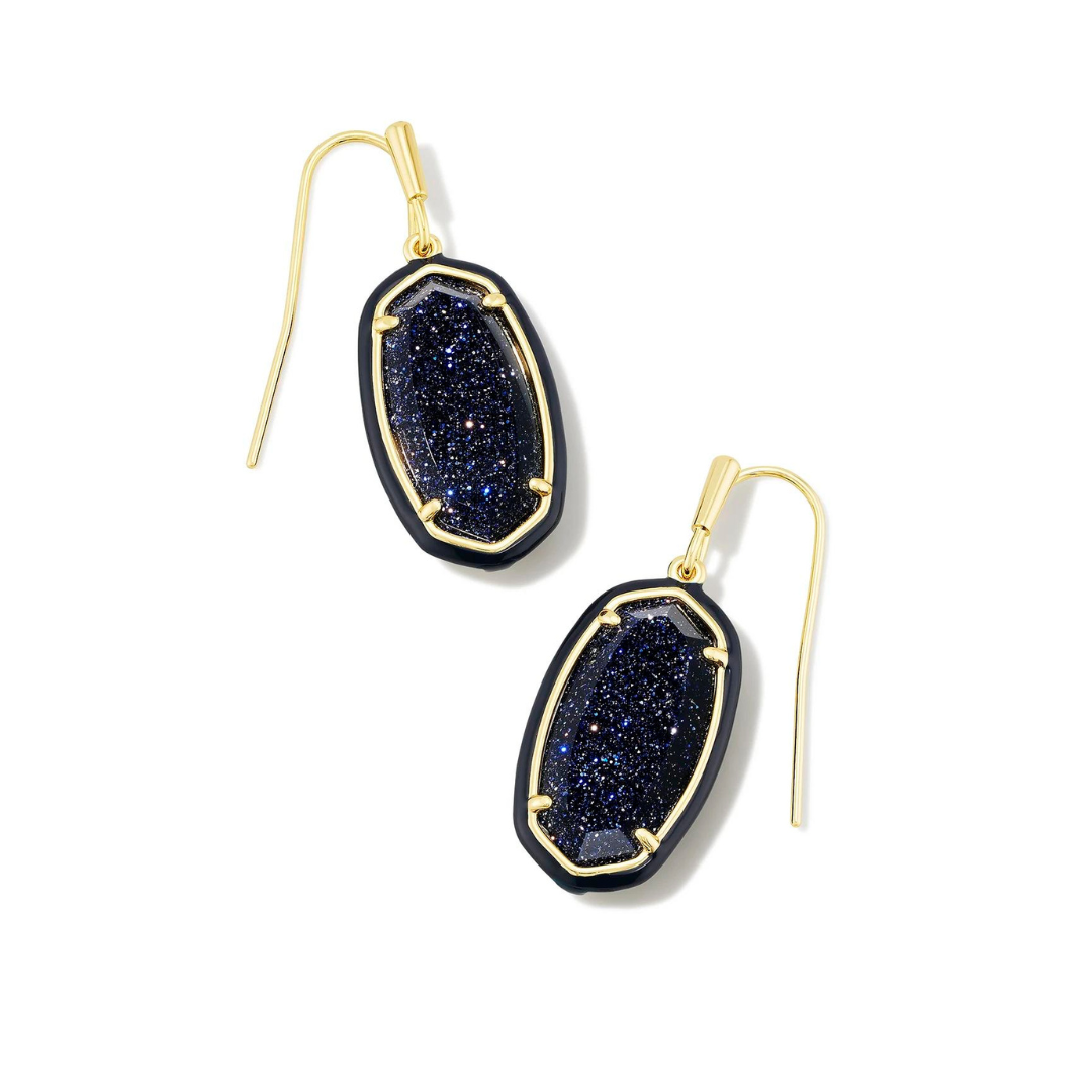 Kendra Scott Dani Enamel Frame Drop Earrings - Gold - The Cottage