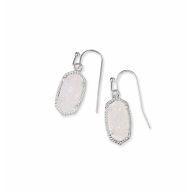 Kendra Scott Lee Drusy Drop Earrings - Rhodium - The Cottage