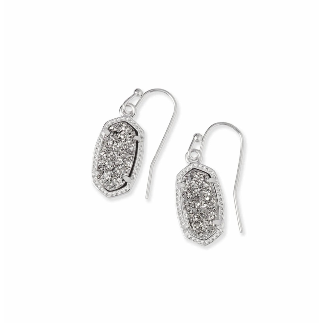 Kendra Scott Lee Drusy Drop Earrings - Rhodium - The Cottage