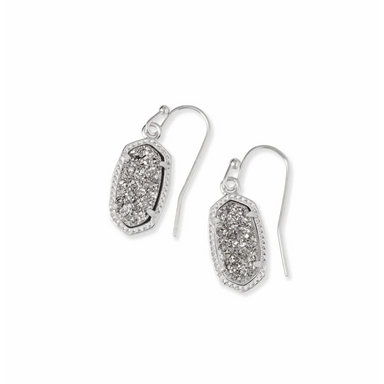 Kendra Scott Lee Drusy Drop Earrings - Rhodium - The Cottage