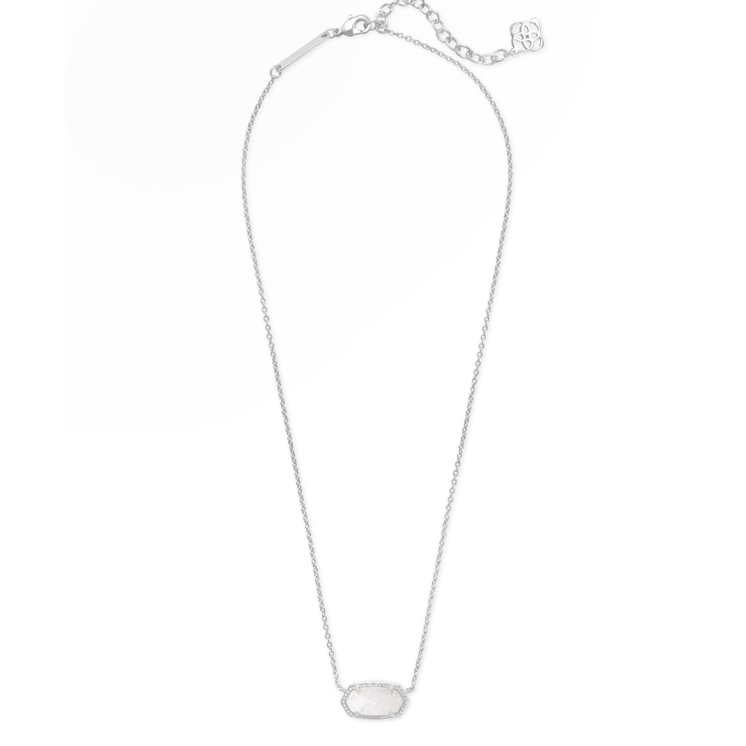 Kendra Scott Elisa Opal Necklace - Rhodium - The Cottage