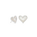 Kendra Scott Ari Heart Stud Earrings - Rhodium - The Cottage