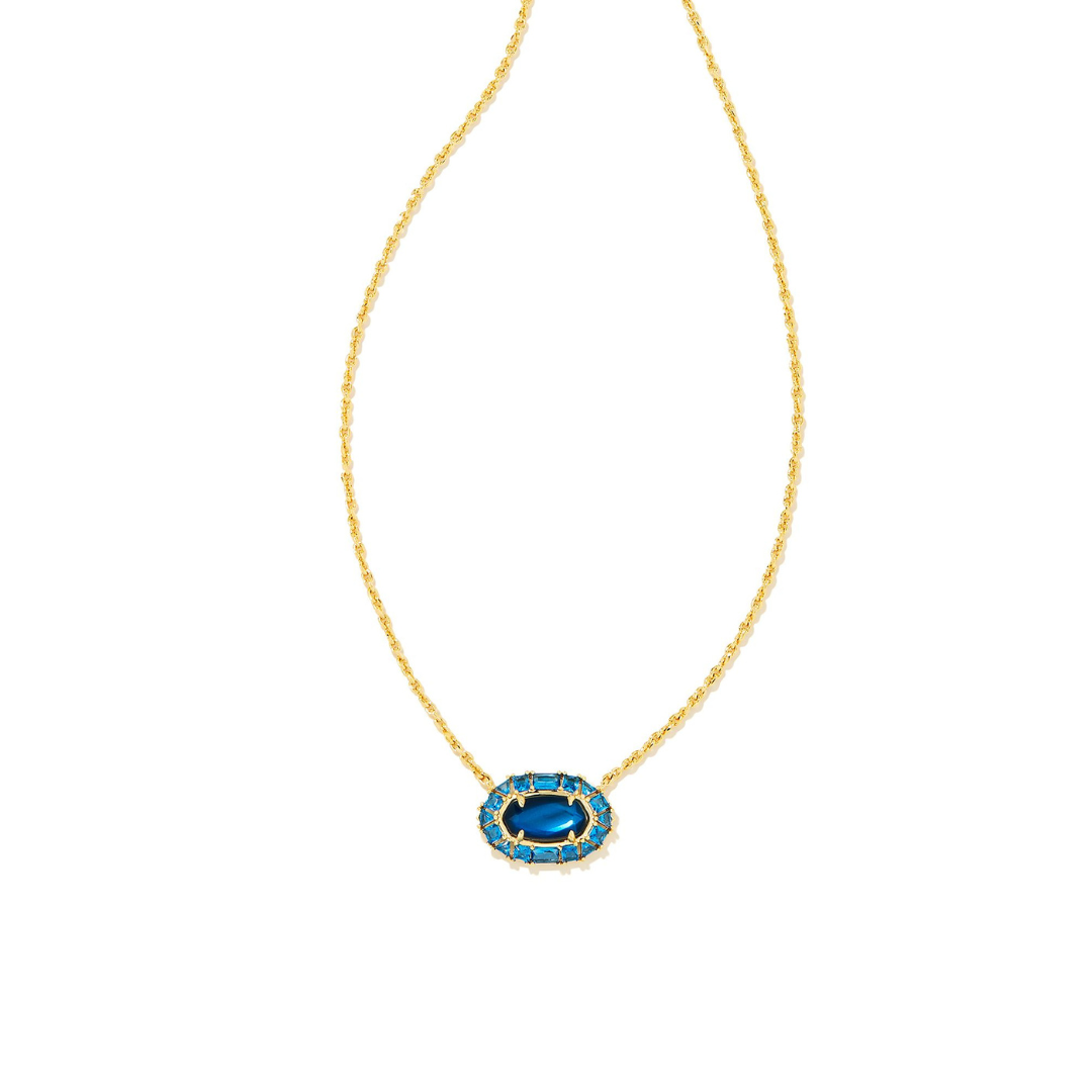 Kendra Scott Elisa Crystal Frame Necklace - Gold - The Cottage