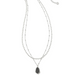 Kendra Scott Alexandria Druzy Multi Strand Necklace - Rhodium - The Cottage