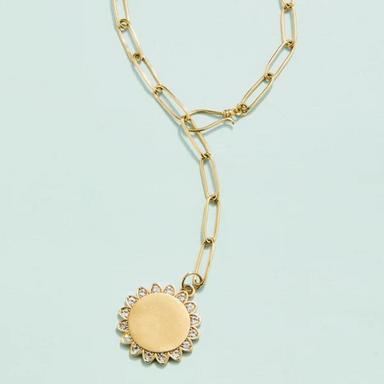 Spartina Splash Flower Drop Medallion Necklace - The Cottage