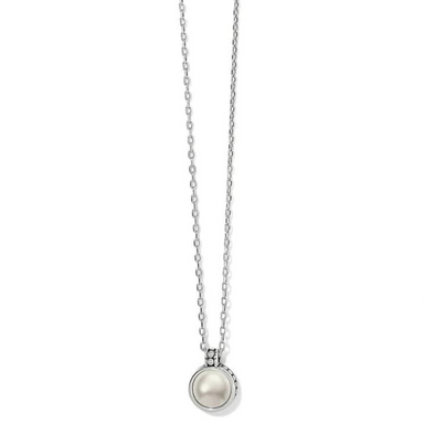 Brighton Pebble Dot Pearl Short Necklace - Silver - The Cottage