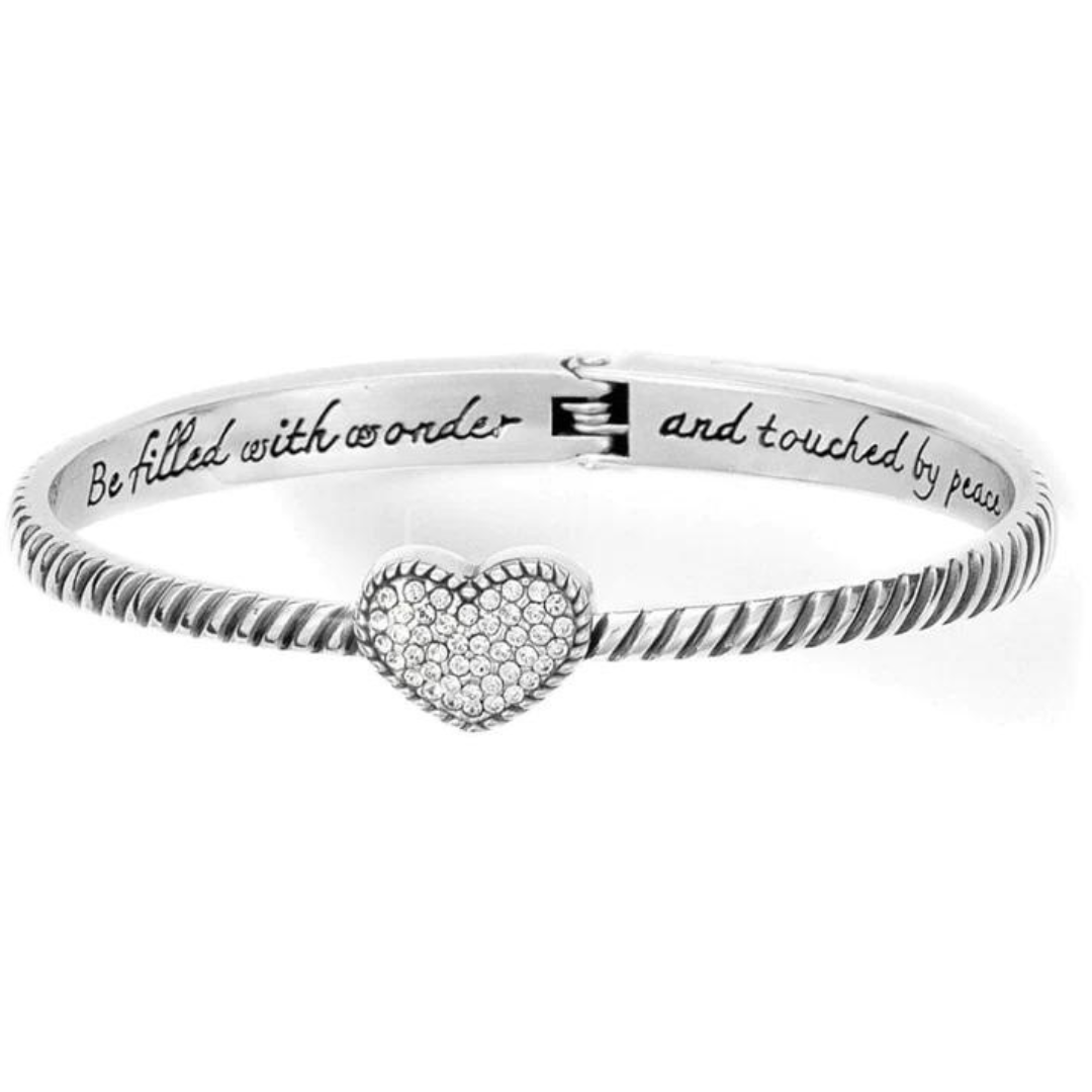 Brighton Celestia Heart Hinged Bangle Bracelet