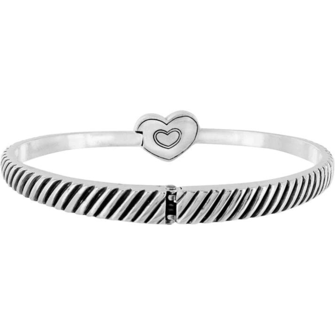 Brighton Celestia Heart Hinged Bangle Bracelet