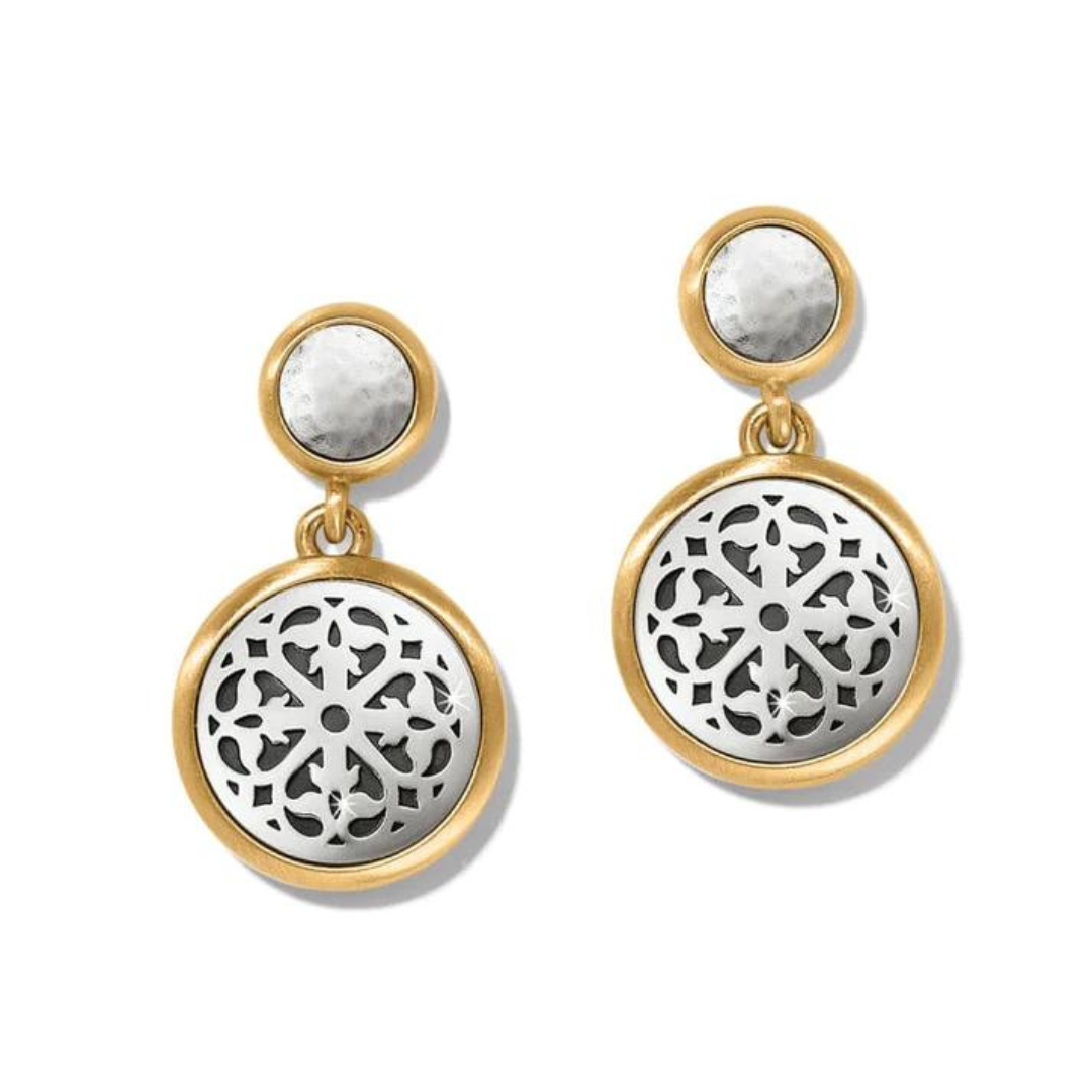 Brighton Ferrara Two Tone Luce Post Drop Earrings