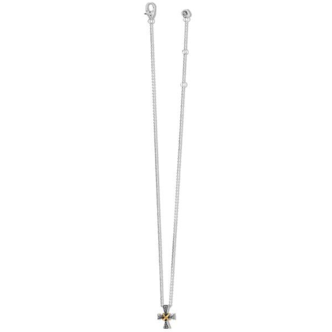 Brighton Meridian Two Tone Mini Cross Necklace